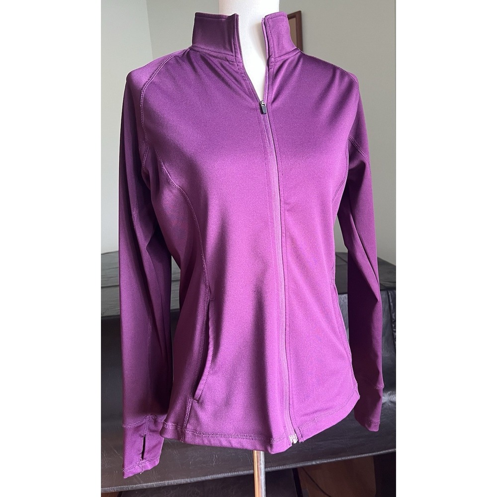 LEG3ND Women's Full Zip Purple Jacket Size M Lightweight Athletic Training Run